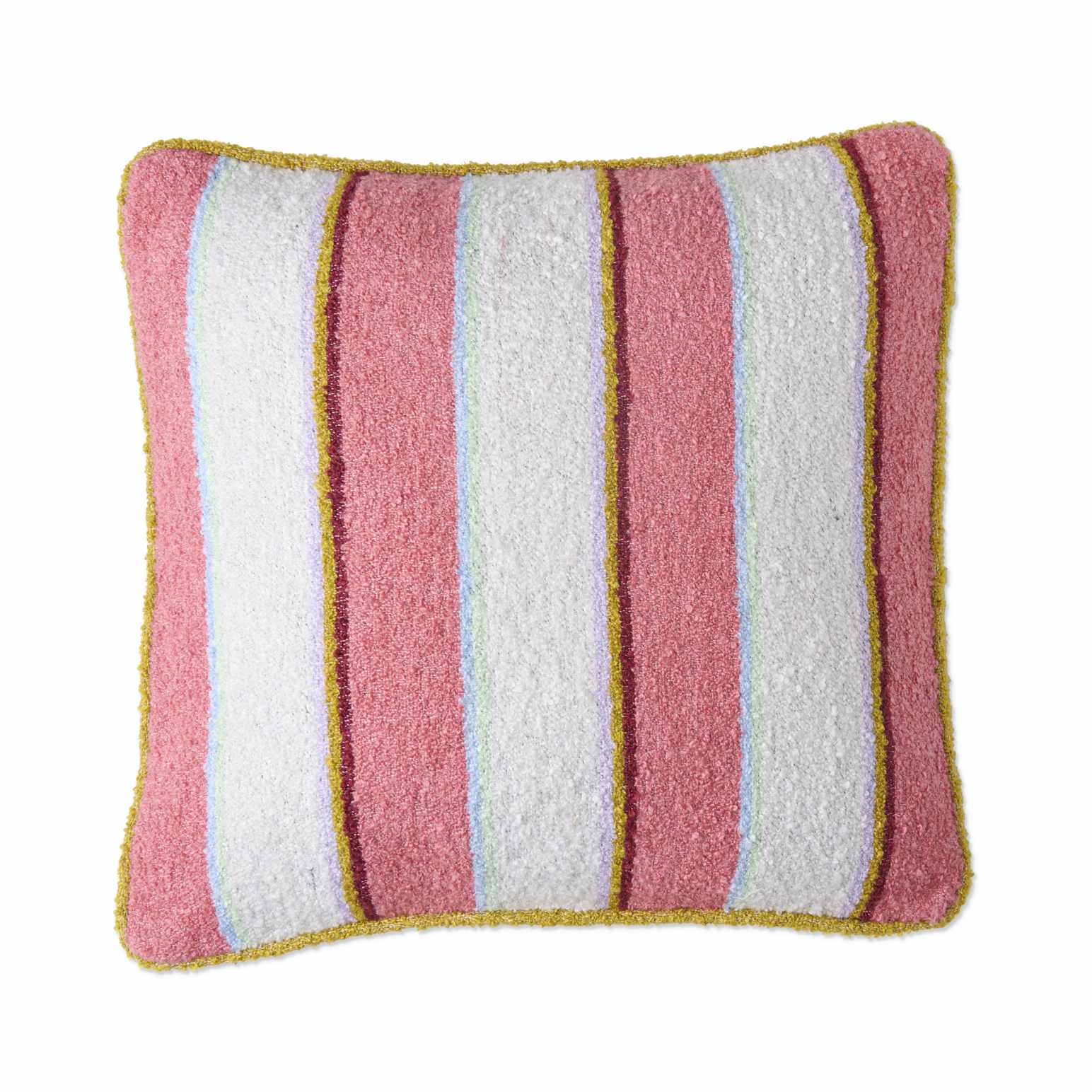 Kip&Co Rose Water Stripe Square Boucle Cushion